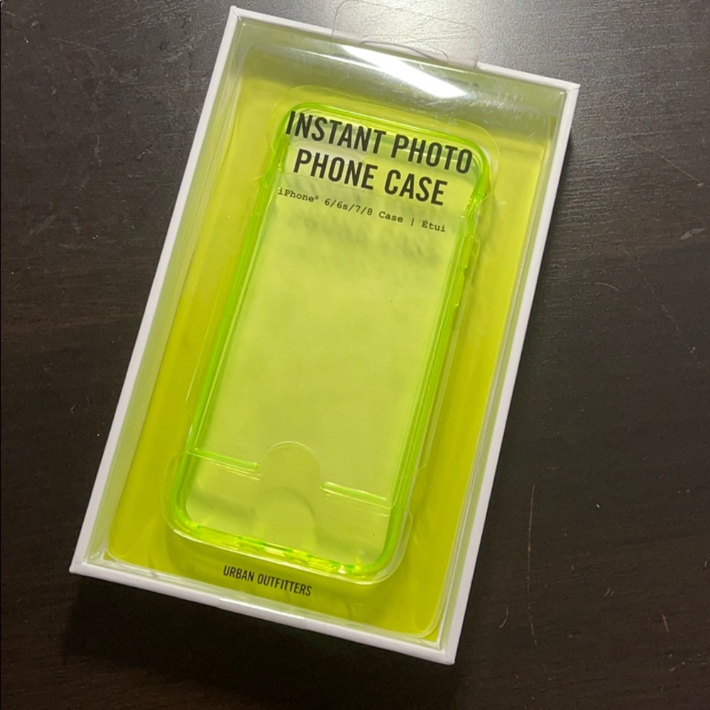 Lime green Polaroid phone case